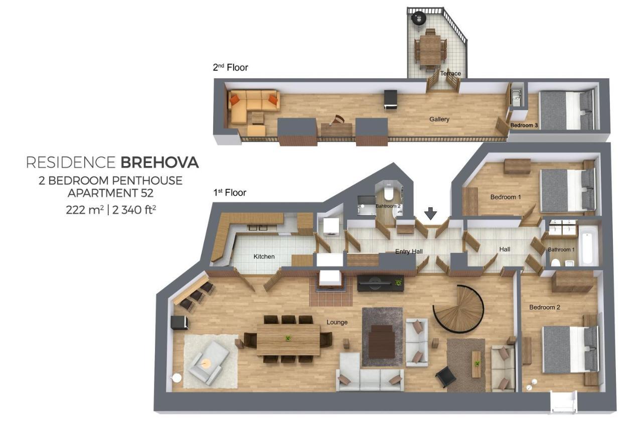 Residence Brehova Prag Oda fotoğraf